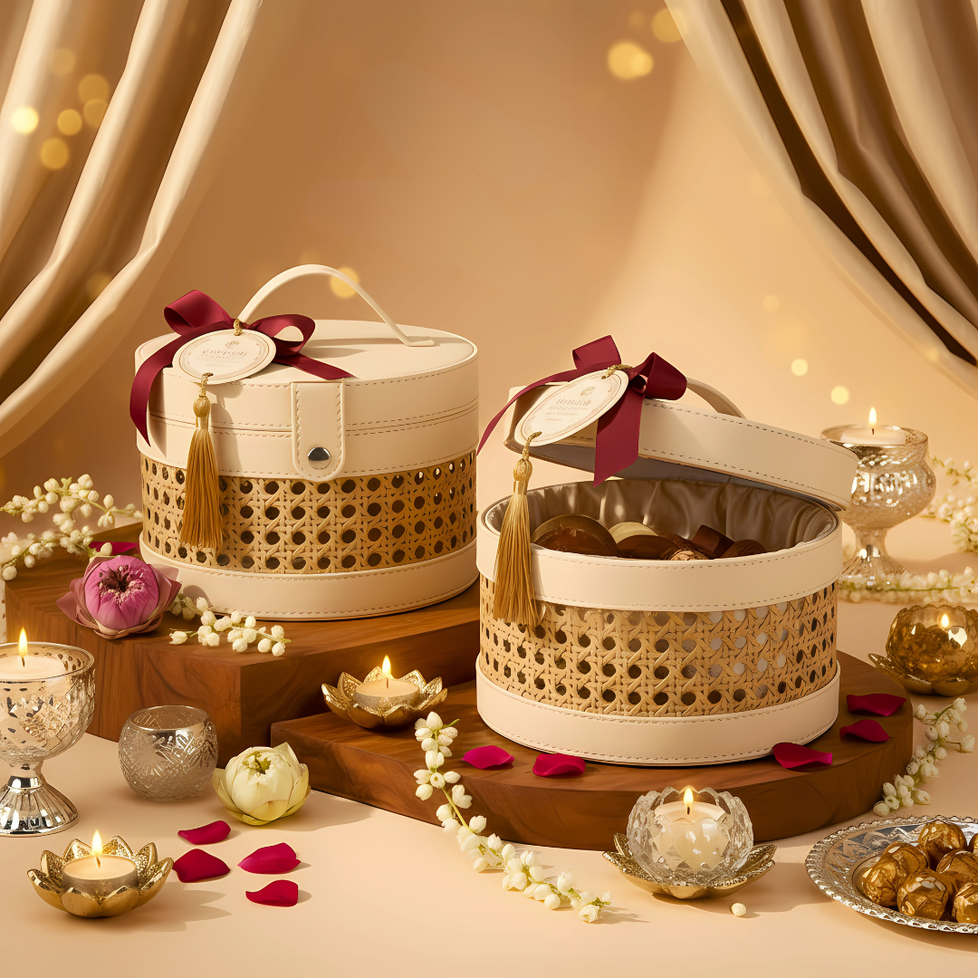 Cream Rattan Festive Hamper