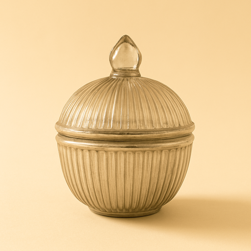 Silver Fluted Jars - Set of 2