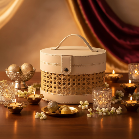 Cream Rattan Festive Hamper