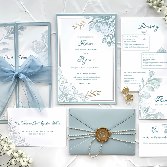 Azure Mist - Invite set