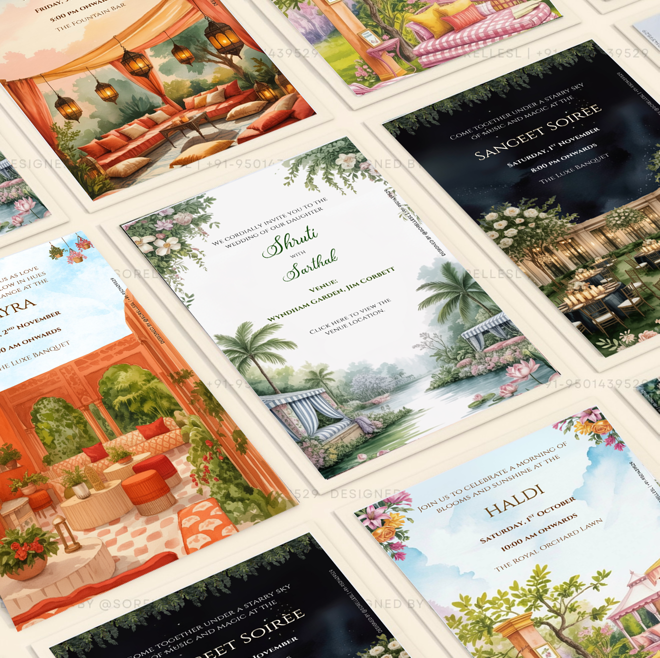 Wedding Invitation Suite - With Cover & Last Page