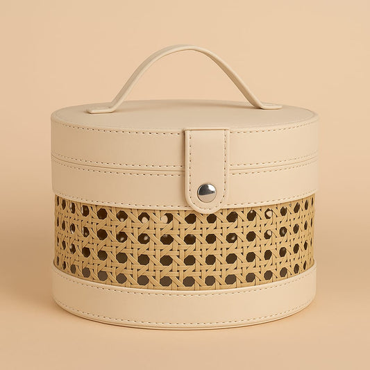 Cream Rattan Box