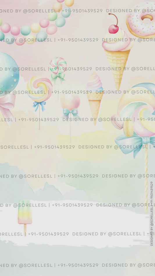 Candyland Theme Birthday Invite